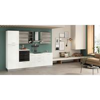 Küchenzeile Talia Mit Kühlschrank 270 Cm - Magnolie/Grauweiß, LIFESTYLE, Holzwerkstoff/Kunststoff (270cm) - MID.YOU