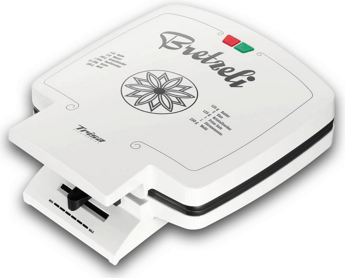 Waffeleisen Bricelet Classique 1000 W, Mit Überhitzungsschutz - Weiß, Basics, Kunststoff (25,4/12,1/28,7cm) - Trisa Electronics