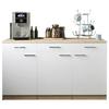 Küchenunterschrank Merle Weiß/Eiche Dekor B:150cm - Eichefarben/Weiß, Basics, Holzwerkstoff (150/85/60cm) - Respekta