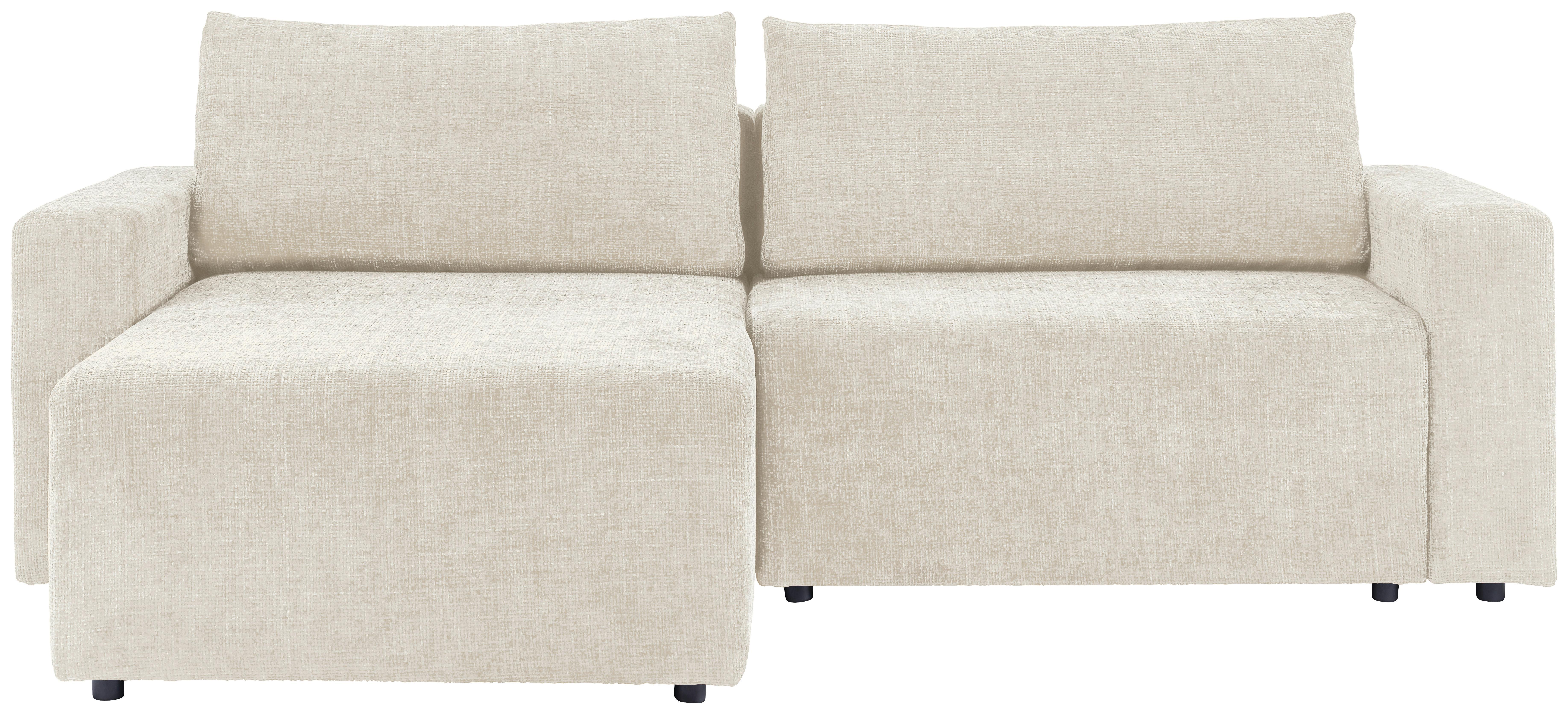 Ecksofa Dallas - Beige/Schwarz, MODERN, Holz/Kunststoff (173/258cm)
