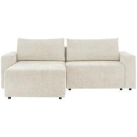 Ecksofa Dallas - Beige/Schwarz, MODERN, Holz/Kunststoff (173/258cm)