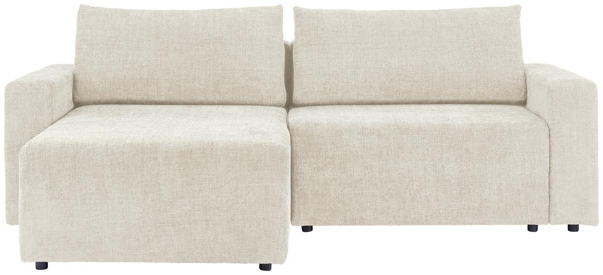 Ecksofa Dallas - Beige/Schwarz, MODERN, Holz/Kunststoff (173/258cm)
