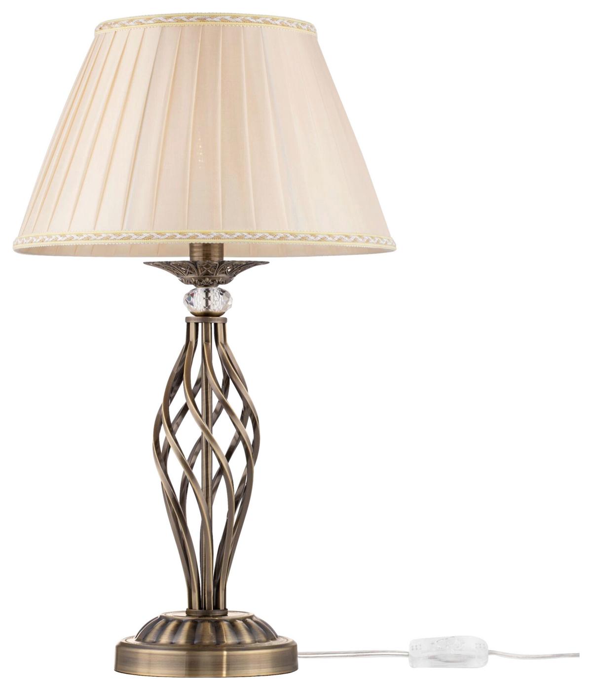 Tischleuchte Grace - Messingfarben, Basics, Glas/Textil (32/55/32cm) - MAYTONI