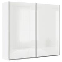 Schwebetürenschrank B: 225cm Feldkirch Weiß - Weiß Hochglanz/Weiß, MODERN, Glas/Holzwerkstoff (225/210/62cm)