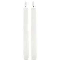 Dlhá sviečka RINA - biela, plast/prírodné materiály (2,2/22cm) - Mömax
