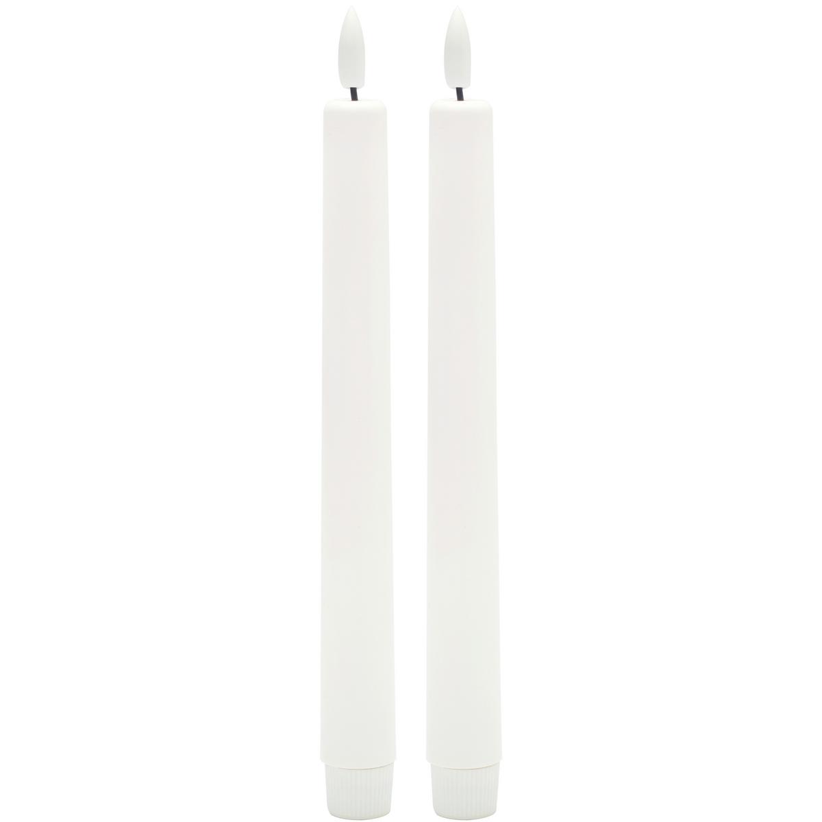 Dlhá sviečka RINA - biela, plast/prírodné materiály (2,2/22cm) - Mömax