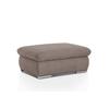 Polsterhocker Isona Taupe Chenille - Taupe/Chromfarben, Design, Textil (101/45/74cm) - Livetastic