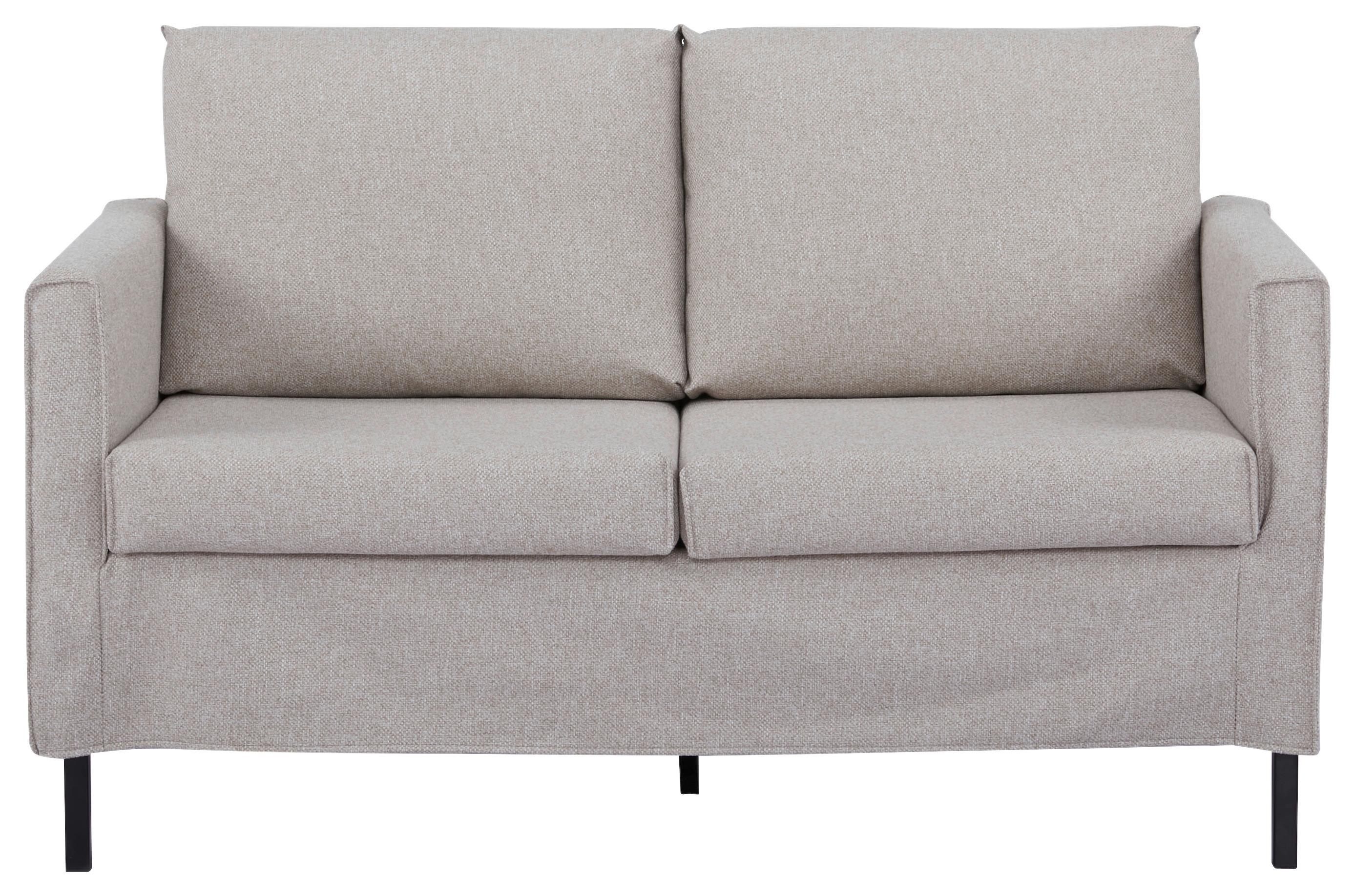 2-Sitzer-Sofa Korsika mit Armlehnen Creme - Creme/Schwarz, Basics, Textil (133/82/70cm) - P & B