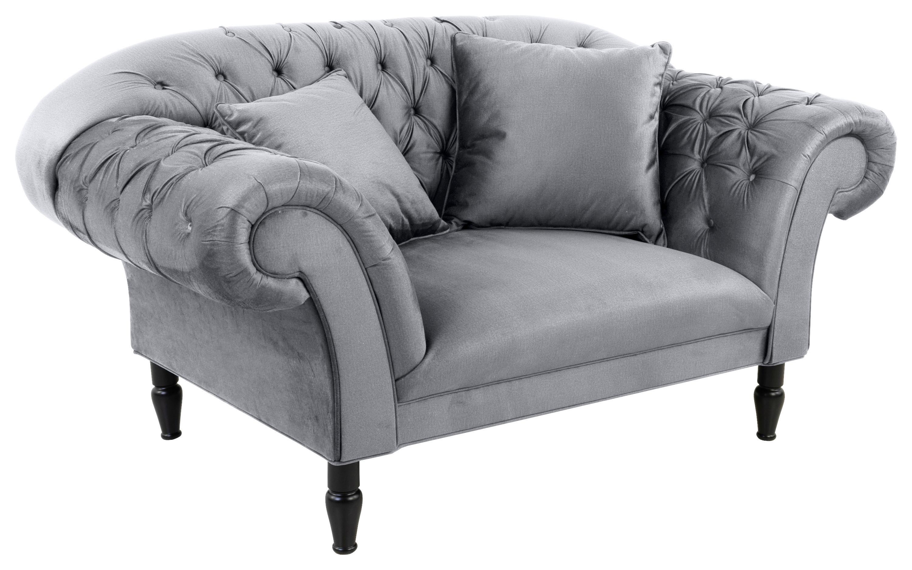 XXL-Sessel Cupido - Schwarz/Grau, Design, Textil (180/94/103cm) - MID.YOU