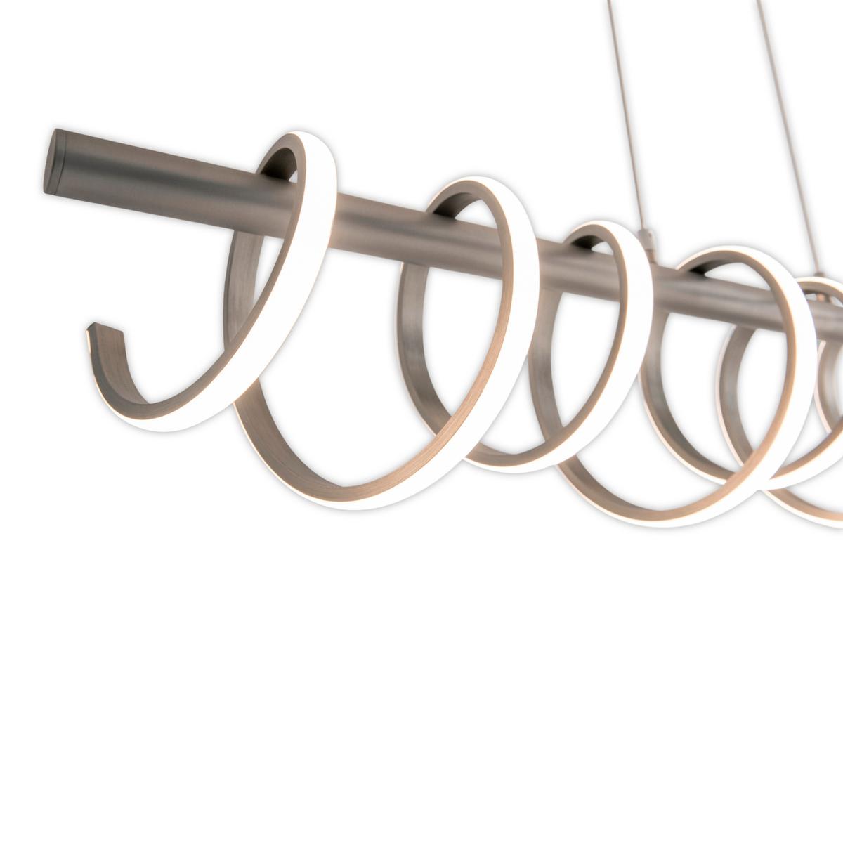 Led-hängeleuchte H: 150 Cm 1-Flammig Dimmbar - Nickelfarben, Design, Metall (100/6/150cm) - Näve