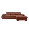 Ecksofa mit Bettkasten Rigatti Koralle S: 314x184 cm - Koralle/Schwarz, MODERN, Textil (314/184cm) - Livetastic