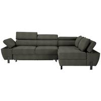 Rohová sedačka MILNA, pravá, zelená - černá/zelená, Moderní, kov/textil (277/189cm) - Mömax