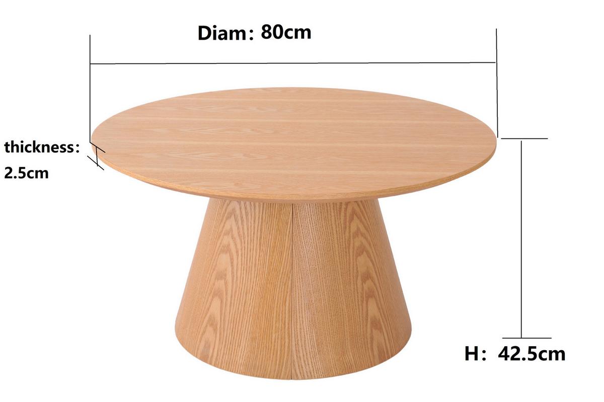 Couchtisch Myko - Naturfarben, MODERN, Holz/Holzwerkstoff (80/43/80cm)