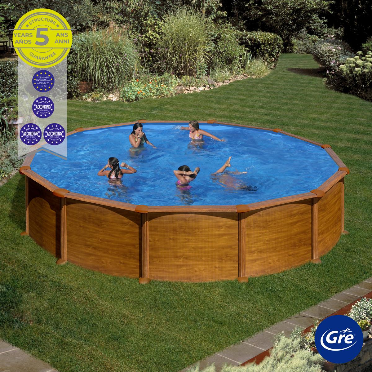 Pool-set Mauritius - Braun, KONVENTIONELL, Metall (550/132cm) - Gre