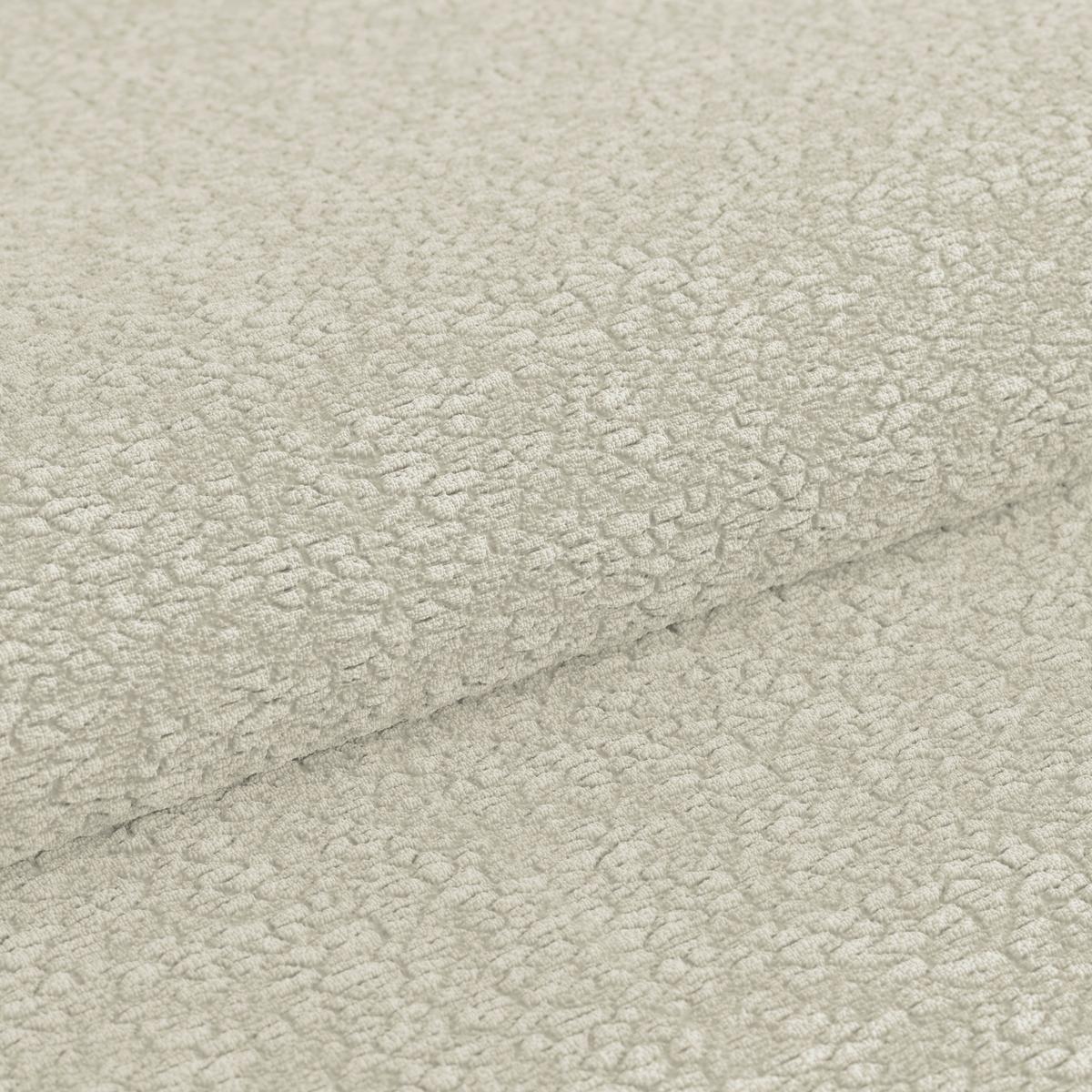 Ecksofa Panda Chenille elfenbein, 280x178cm - Elfenbein/Schwarz, Trend, Textil (280/178cm)