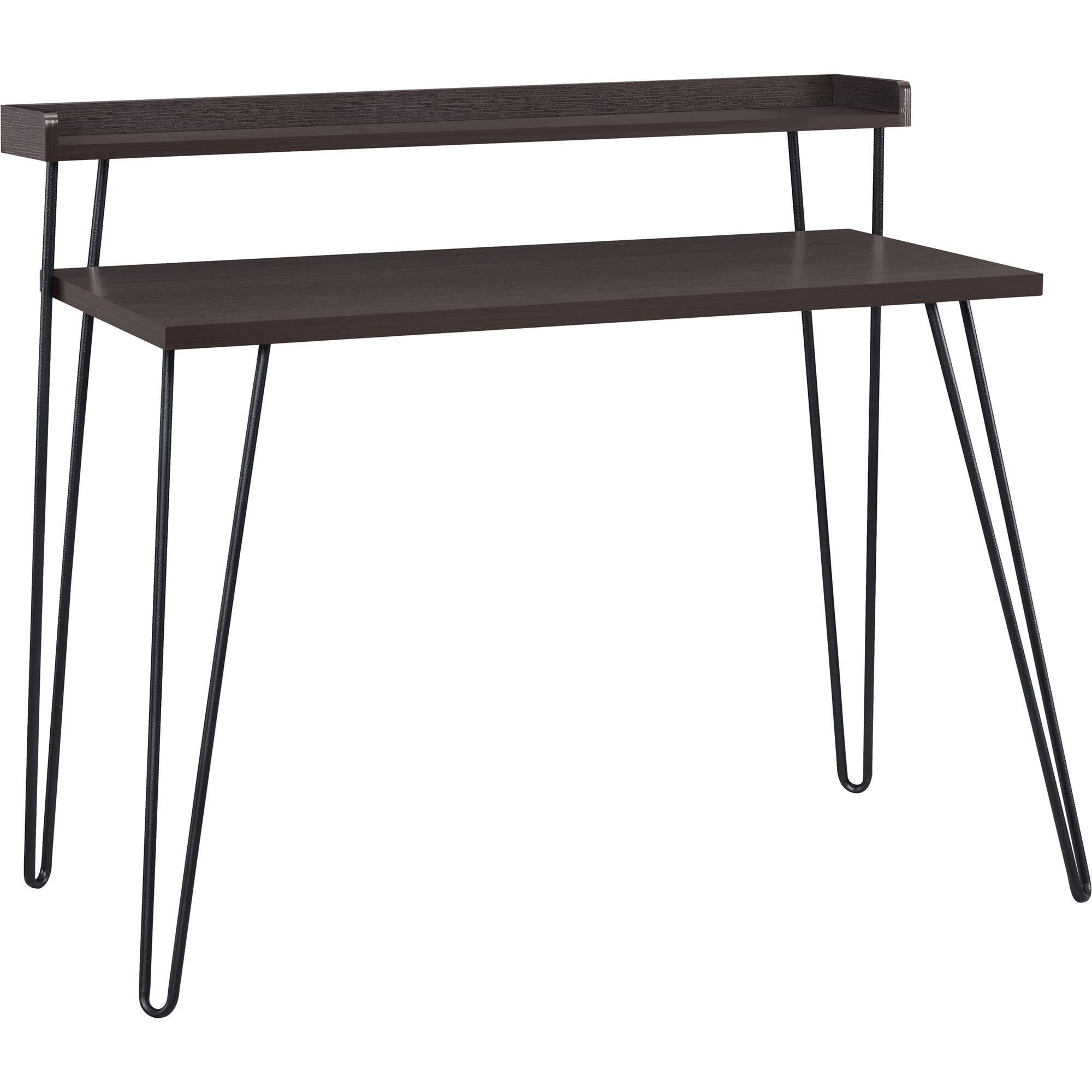 Schreibtisch Haven Rechteckig B: 89 cm - Sheeshamfarben/Schwarz, Design, Papier/Holzwerkstoff (112/89/60cm) - MID.YOU