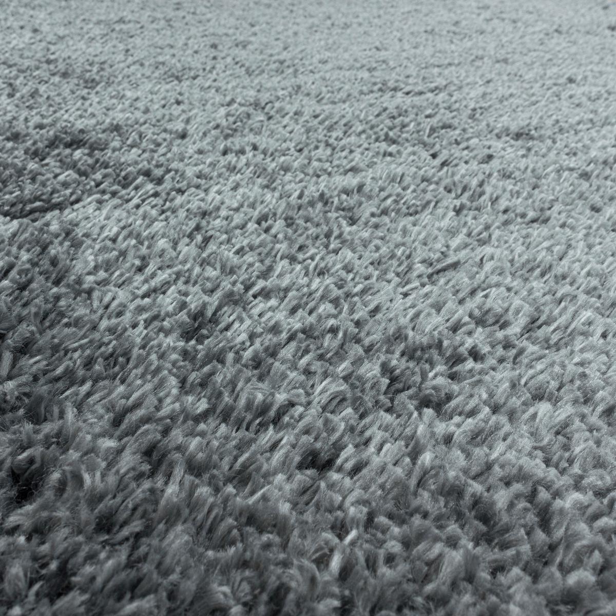 Hochflor Teppich Hellgrau Fluffy 60x110 cm - Hellgrau, Basics, Textil (60/110cm)