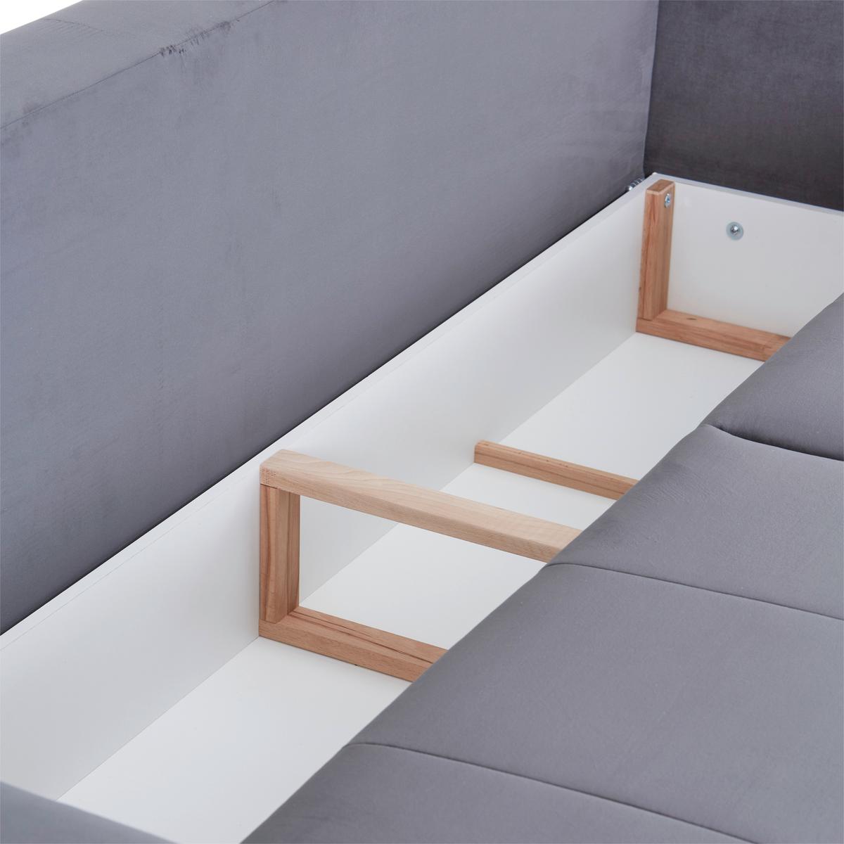 Pohovka BETA NEW LUX 3DL tmavě šedý/tmavě zelený samet - černá/tmavě šedá, Moderní, kov/dřevo (238/88/119cm)