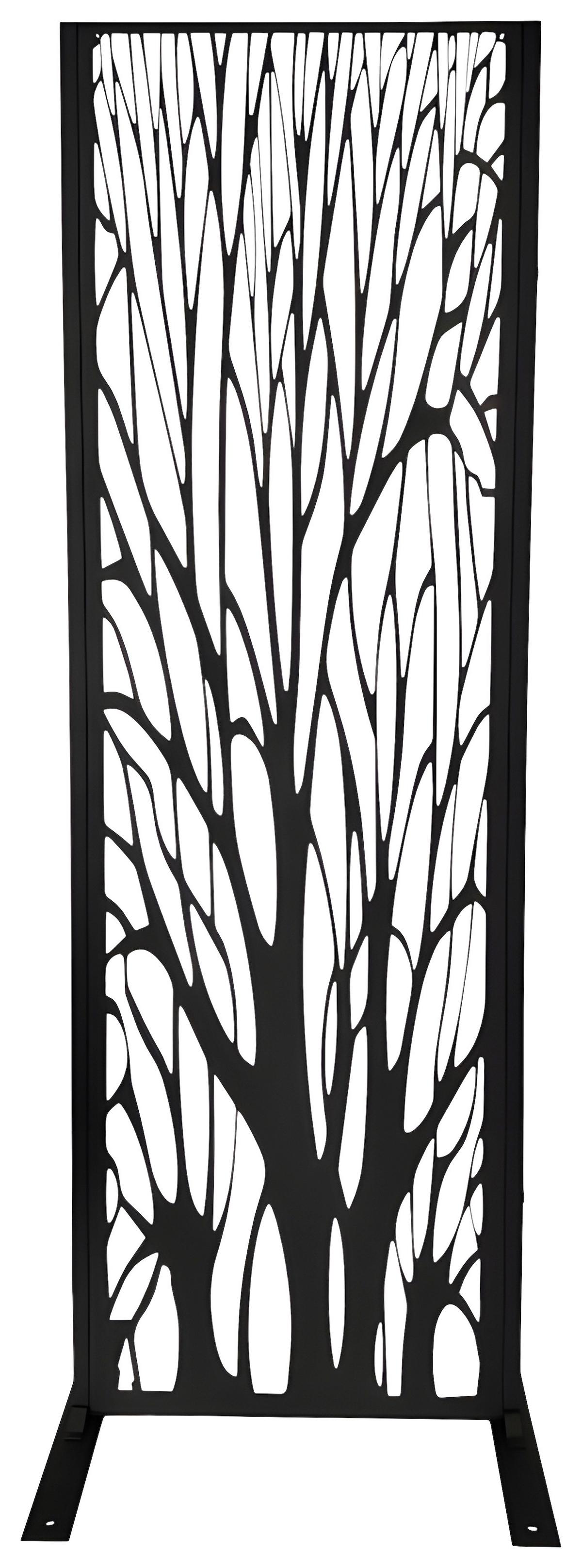 Sichtschutz Auenland 3-Teilig - Schwarz, MODERN, Metall (50/150cm)