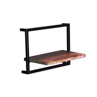 Wandregalset Multicolor/schwarz - Multicolor/Schwarz, Design, Holz/Metall (75/75/25cm) - MID.YOU