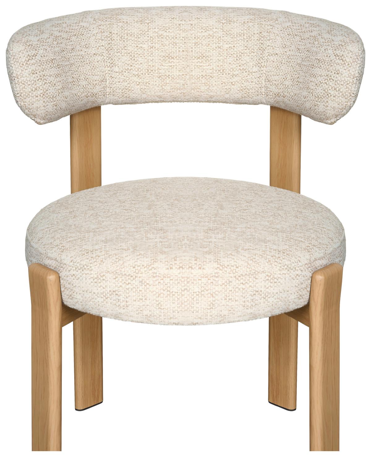 Stuhl Nantes Beige B: 55 cm - Eichefarben/Beige, MODERN, Textil/Metall (55/75/56,5cm) - Livetastic