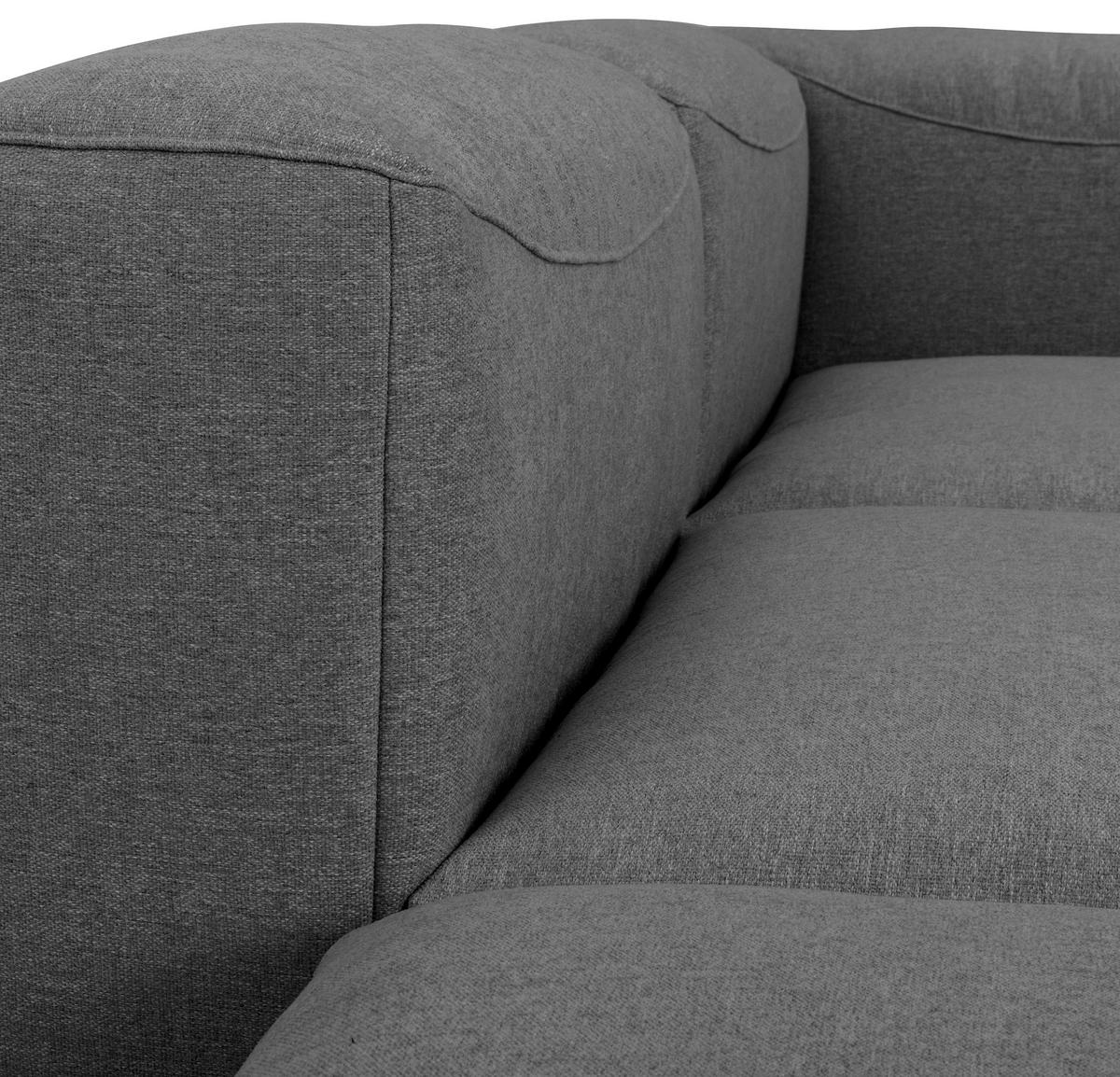 Ecksofa Lena Anthrazit Flachgewebe - Anthrazit, Design, Textil (175/73/100cm) - Max Winzer