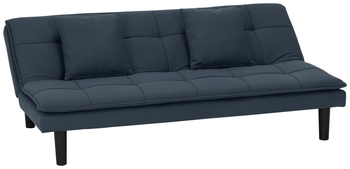 Schlafsofa Oslo - Blau/Schwarz, Basics, Textil (180/79/91cm) - P & B