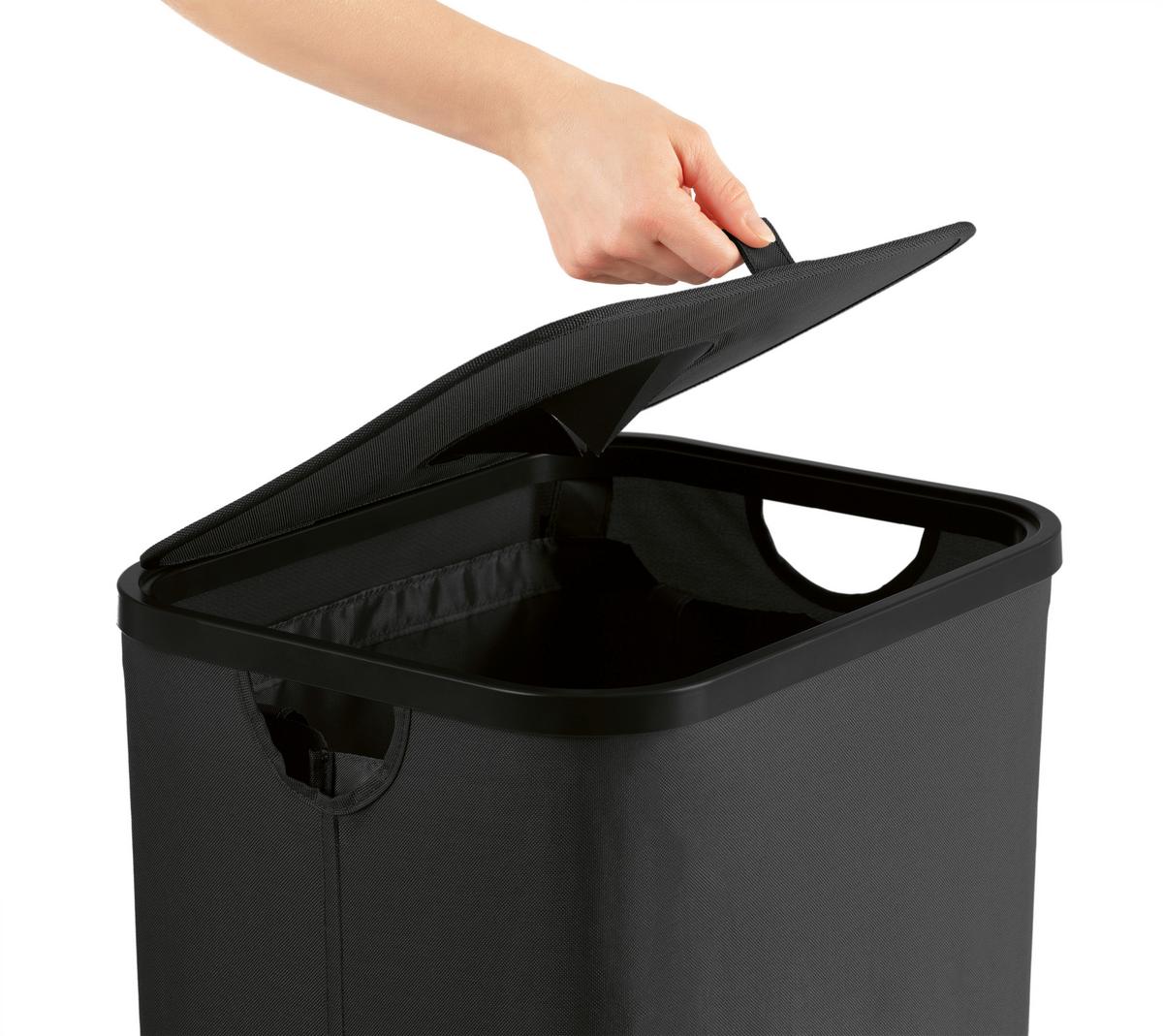 Flaschensammler Easymaxx Schwarz, LxBxH: 40x32,5x74 cm - Schwarz, Basics, Naturmaterialien/Kunststoff (40/32,5/74cm)