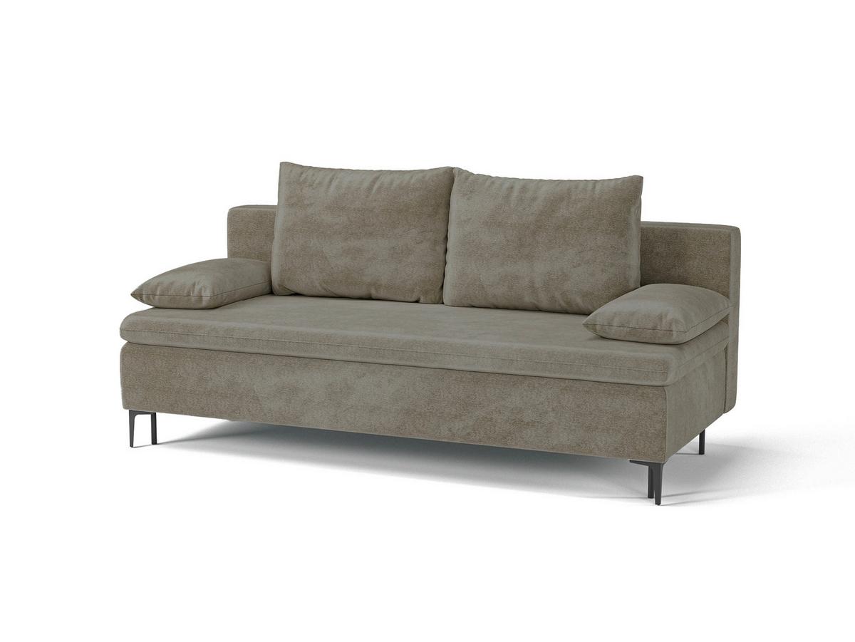 Schlafsofa Roxy Hellbraun B: 200cm - Hellbraun/Schwarz, Design, Textil (200/96/93cm) - MID.YOU