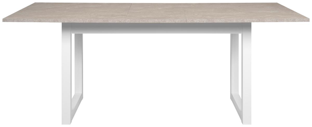 Esstisch Houston 80a - Sandfarben/Weiß, MODERN, Holzwerkstoff (160-200/90/75cm) - MID.YOU