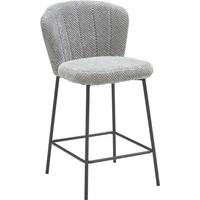 Barhocker Paris - Schwarz/Grau, LIFESTYLE, Holz/Textil (55/101/59cm) - Livetastic