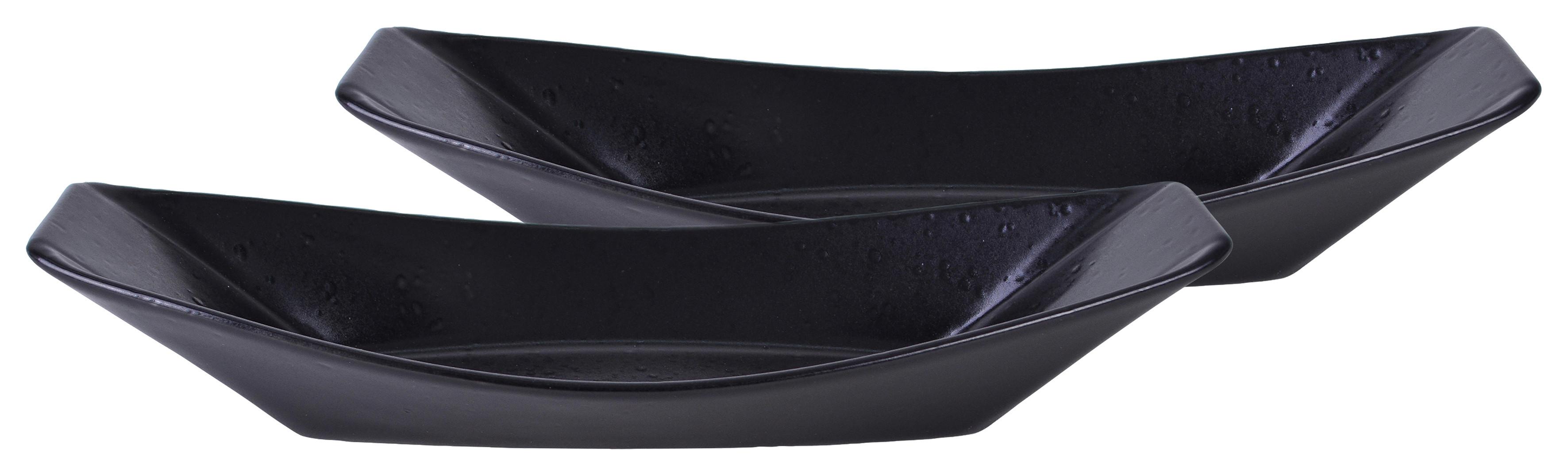 SCHÜSSELSET Steinzeug 2-teilig - Schwarz, Basics, Keramik (31/12cm) - Creatable
