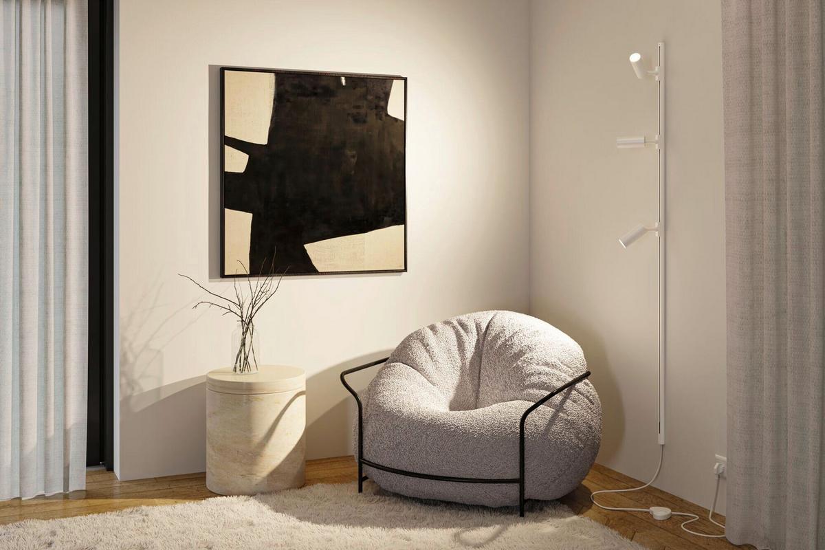 Schinenensystem-Einspeiser 95659 Urail Einsp./Schalter Sw - Weiß, Basics, Kunststoff (200/1,8/1,8cm) - Paulmann