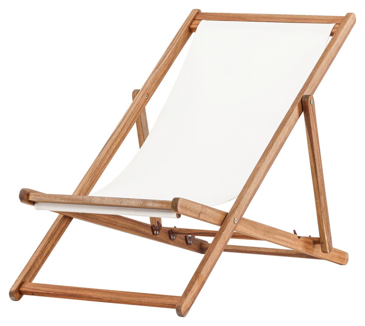 Strandsessel Peachy - Beige/Naturfarben, KONVENTIONELL, Holz/Textil (57/80/105cm) - Gardenson