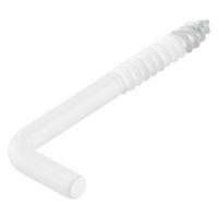 Schraubhaken Gerade Stahl L: 5 cm 4 Stk. In Box - Weiß, Metall (5cm) - Suki