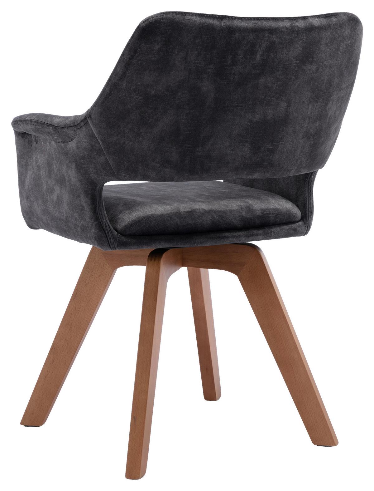 Esszimmerstuhl Klara Anthrazit /eichefarben 2-Er Set - Eichefarben/Anthrazit, Basics, Holz/Textil (52/89/63,5cm) - MID.YOU