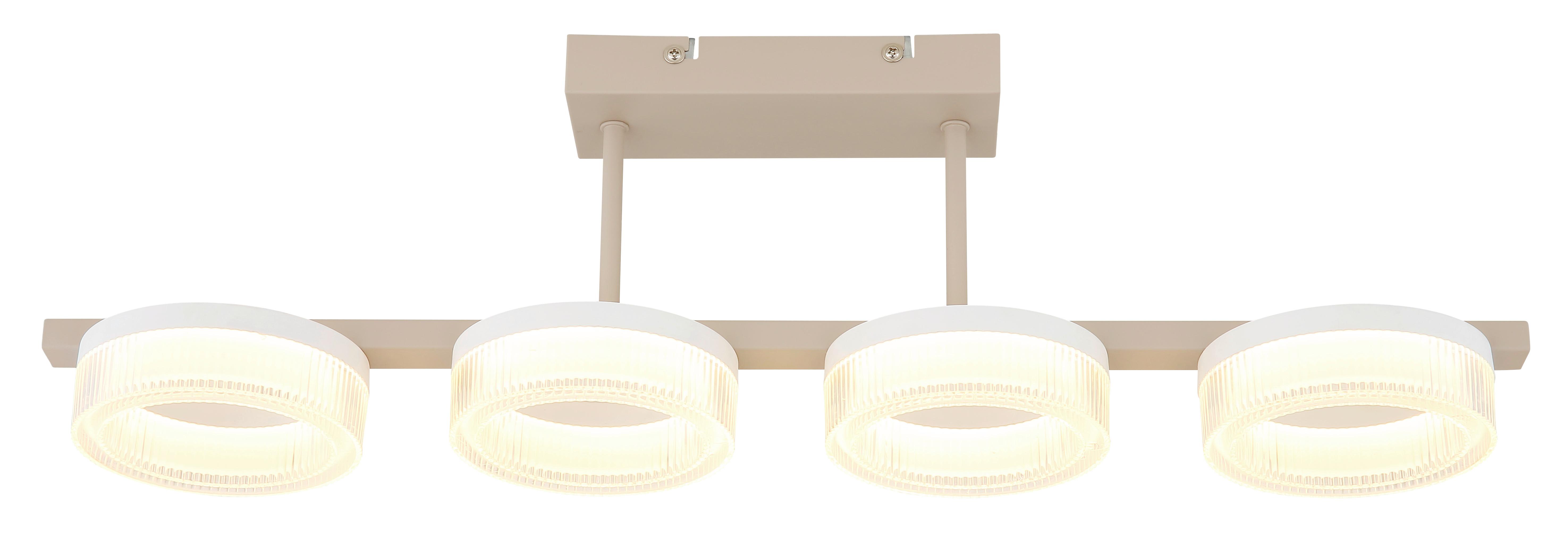 LED-Deckenleuchte 3000k, 1600lm - Sandfarben/Transparent, Design, Kunststoff/Metall (67/13/19,5cm) - Globo