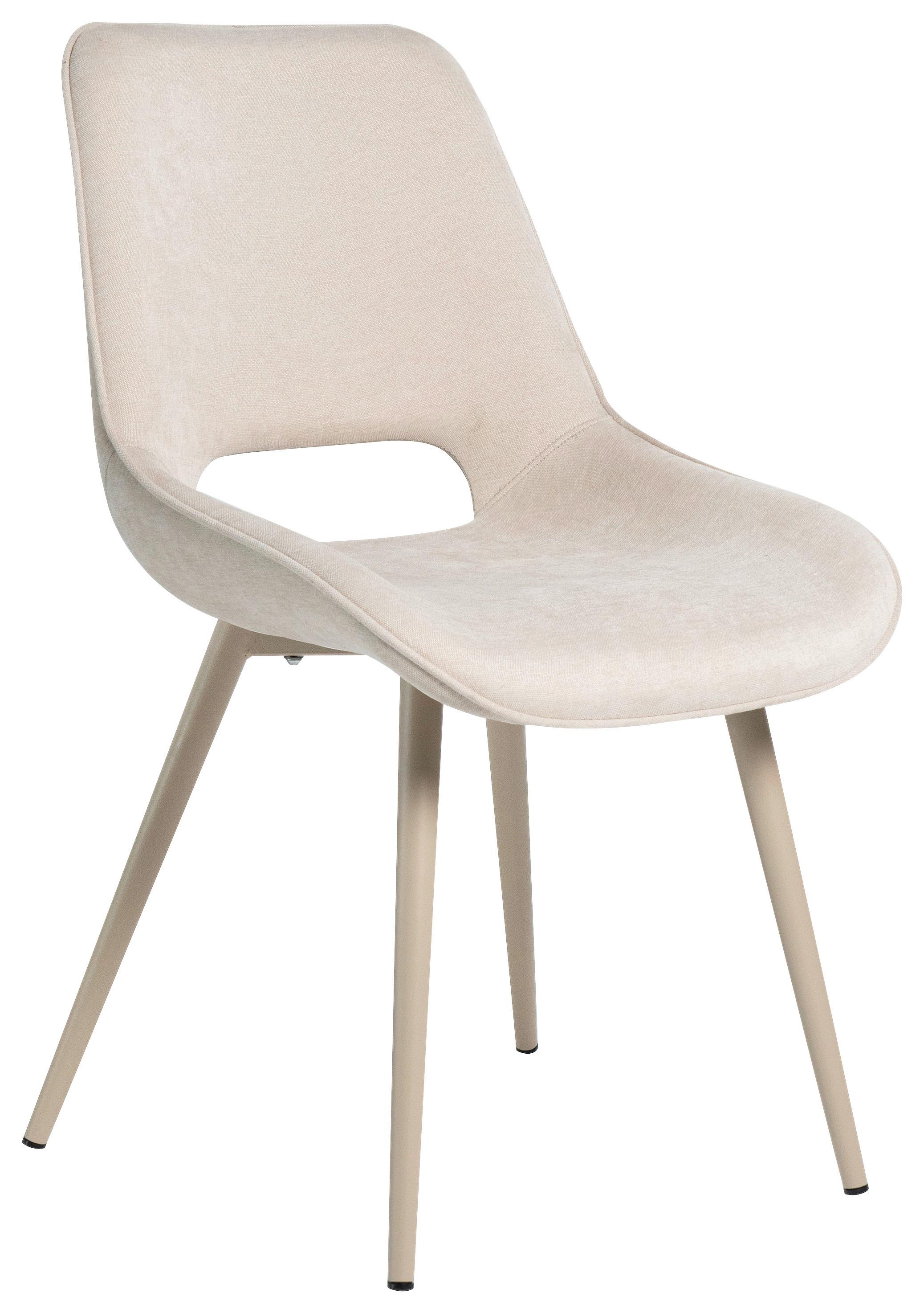 Stuhl Vero Beige B: 50 cm - Beige, MODERN, Textil/Metall (50/86/62cm) - Livetastic