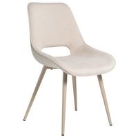 Stuhl Vero Beige B: 50 cm - Beige, MODERN, Textil/Metall (50/86/62cm) - Livetastic