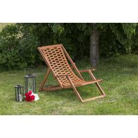Strandsessel Klappbar Aurora Eukalyptusholz - Naturfarben, ROMANTIK / LANDHAUS, Holz (64/102/113cm) - Gardenson