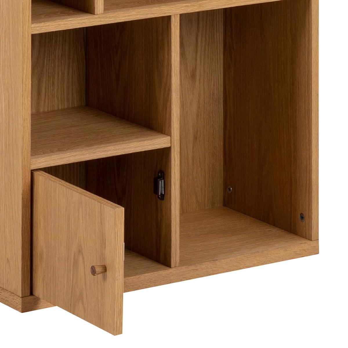 Regál RANGOON dyha - prírodná farba, Design, drevo (60,5/180/30cm) - MID.YOU