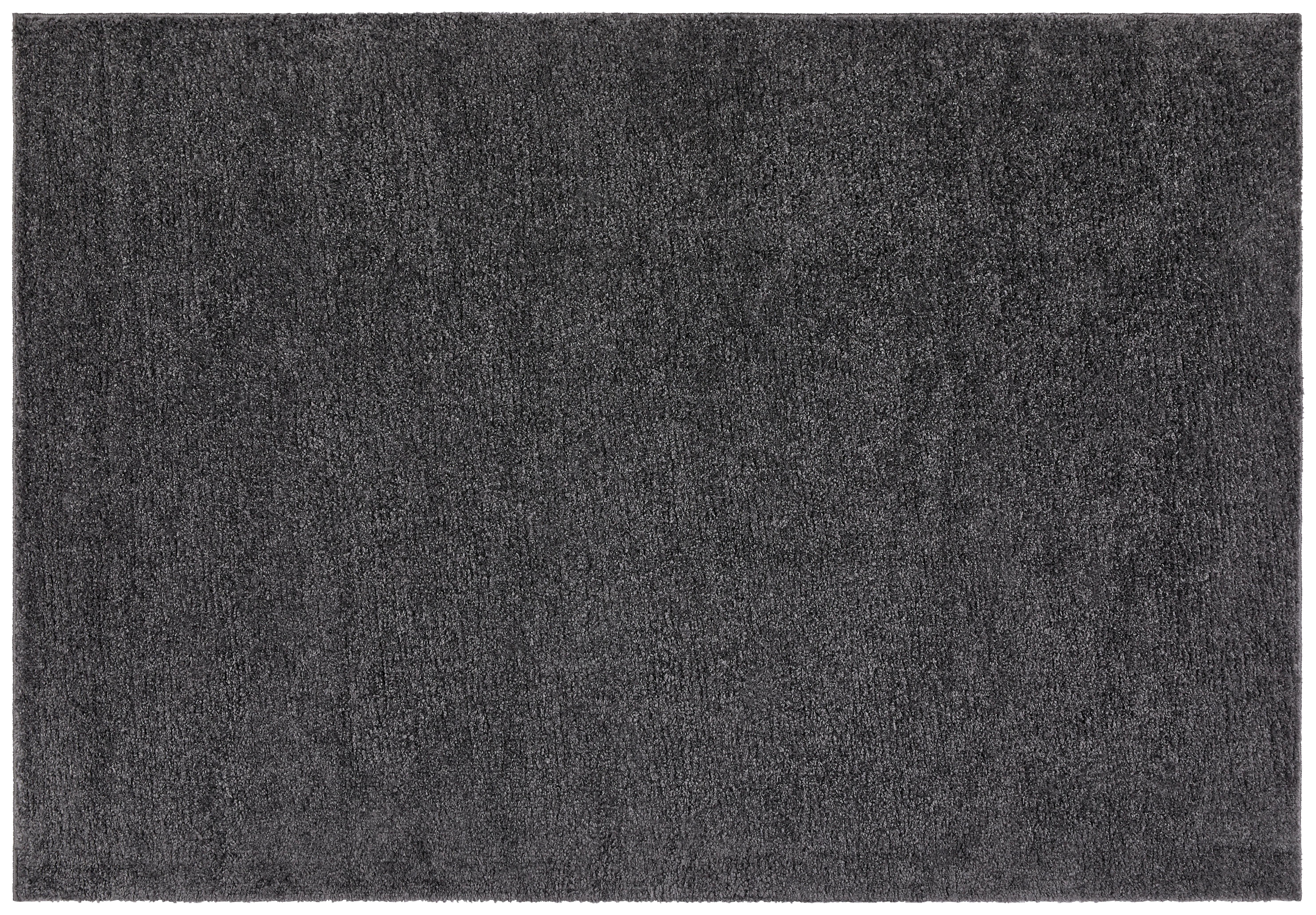 Hochflor Teppich Anthrazit Steve 60x100 cm - Anthrazit, Basics, Textil (60/100cm) - Luca Bessoni