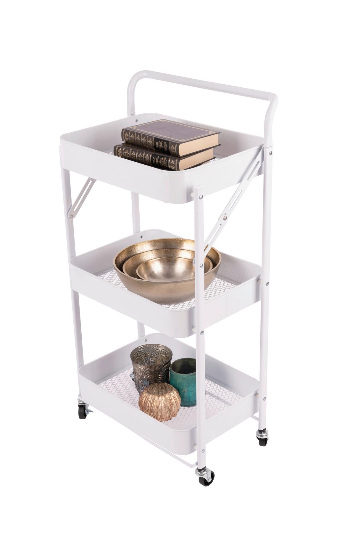 REGAL Leonie Weiß B: 45cm - Weiß, Basics, Kunststoff/Metall (45/30/87cm)