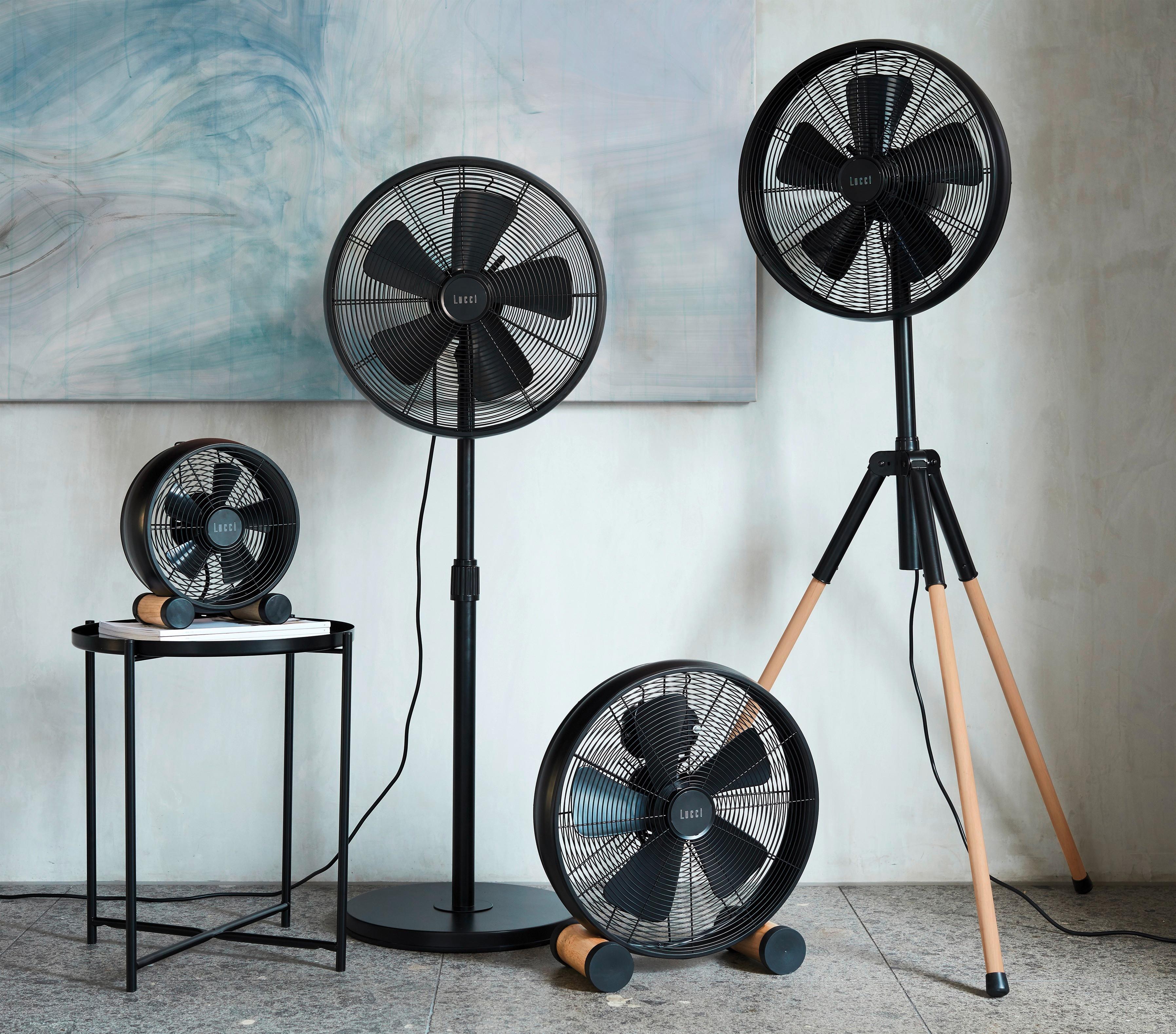 Standventilator 50 Watt Pedestal H: 150 Cm - Bronzefarben, Basics, Metall (41/150/41cm)