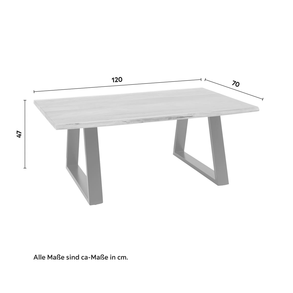 Konferenční stůl Nando akázie - černá/barvy akácie, Moderní, kov/dřevo (120/70/47cm) - Bessagi Home