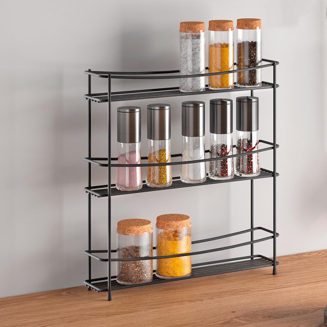 Gewürzregal aus Metall Kumino Lava BxH: 35x37 cm