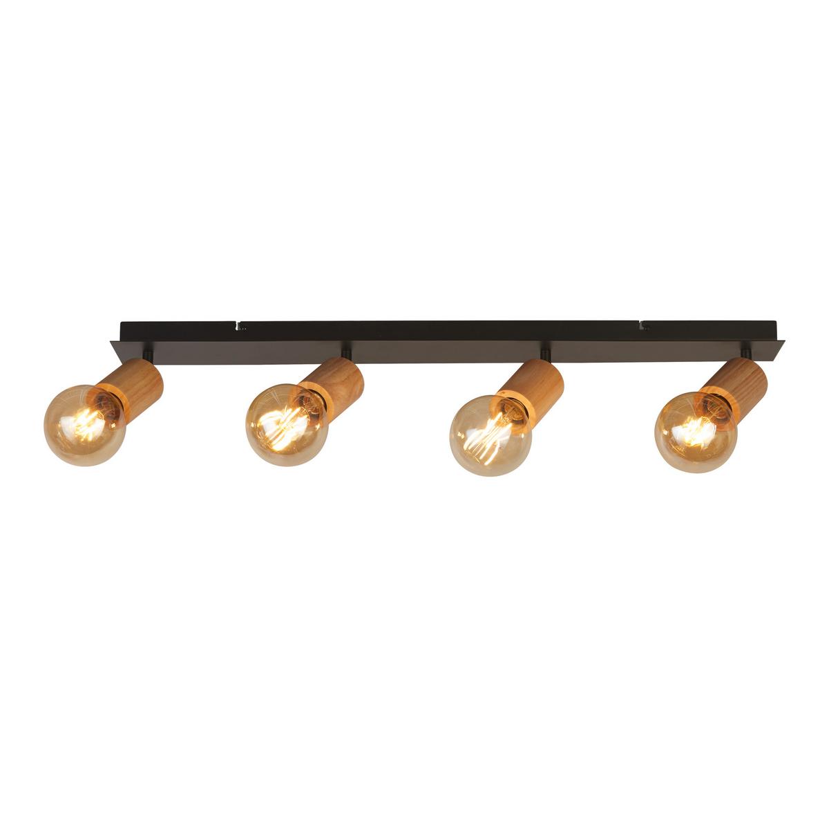 Deckenstrahler 50211-4na - Schwarz, Basics, Kunststoff/Metall (18/9/90cm)