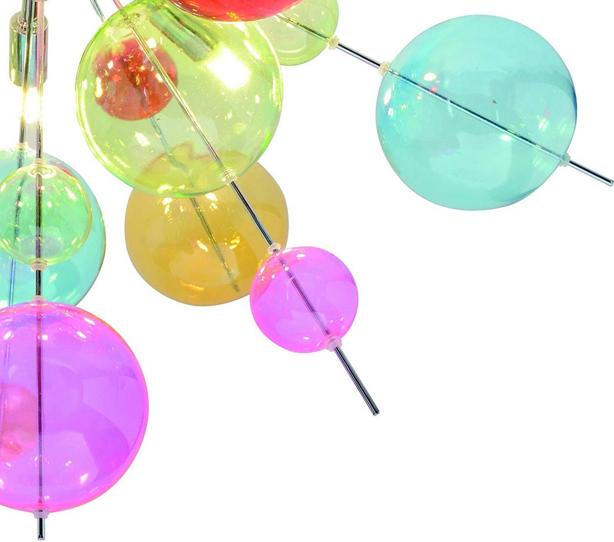 Deckenleuchte Explosion Ø 57 Cm 6-Flammig Multicolor - Chromfarben/Klar, Design, Glas/Metall (57/38cm) - Näve