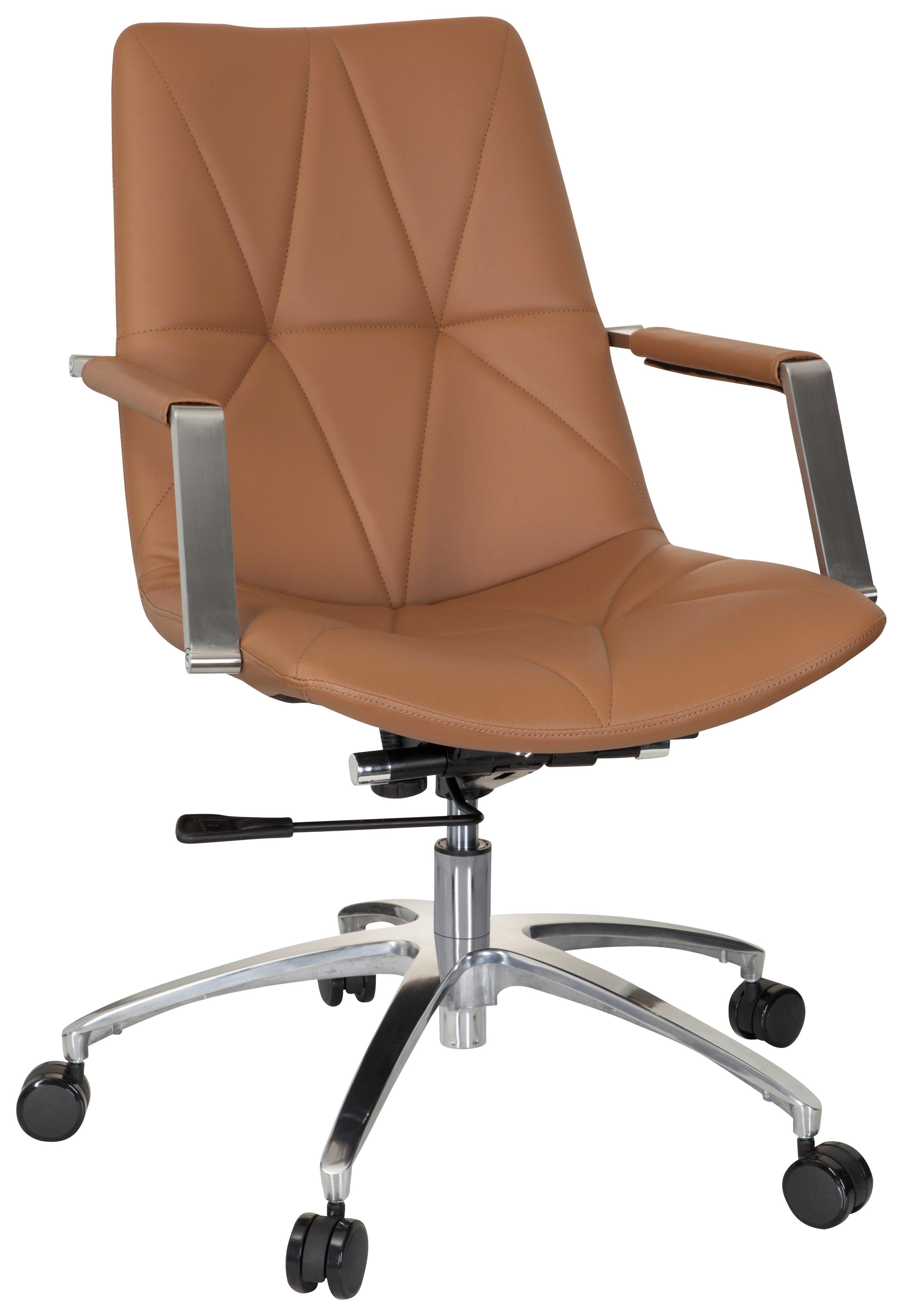 Drehstuhl Saranto II Lederlook Braun bis 110kg - Braun, MODERN, Kunststoff/Textil (56/101/73cm) - MID.YOU