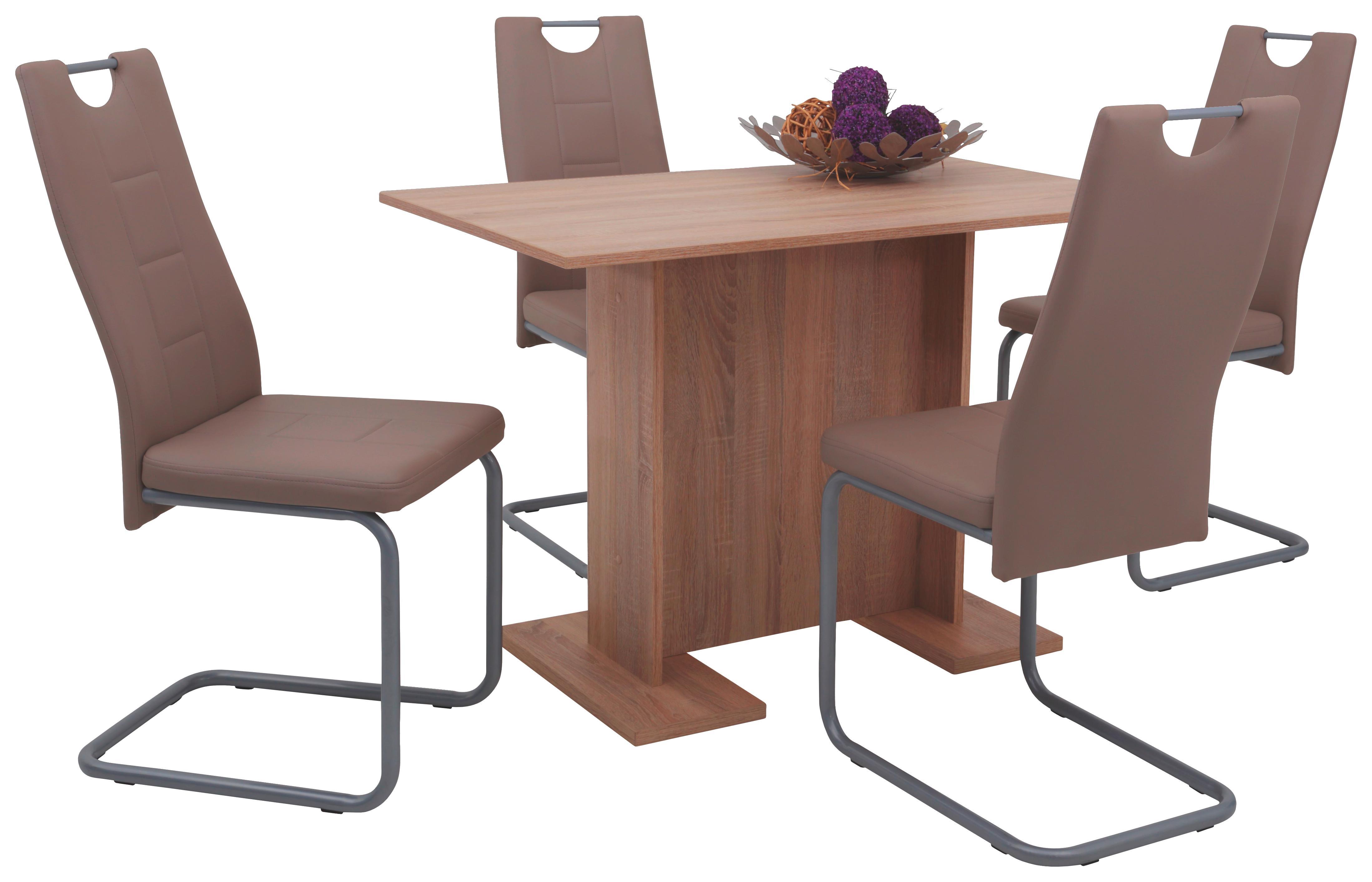 Tischgruppe Kirsten G - Sonoma Eiche/Cappuccino, KONVENTIONELL, Holzwerkstoff/Textil (108/68/75cm)